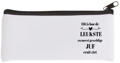 Akyol - dit is hoe de leukste en meest geweldige juf eruit ziet Etui - Juf - leraressen - verjaardag - cadeautje voor juf - juf artikelen - kado - geschenk - collega's - 20 bij 9 cm