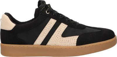La Strada Sneaker Zwart Beige Textiel - Damesschoenen - Maat - 36