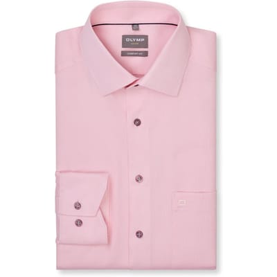 OLYMP Luxor Overhemd, Comfort Fit, New Kent, Lichtroze