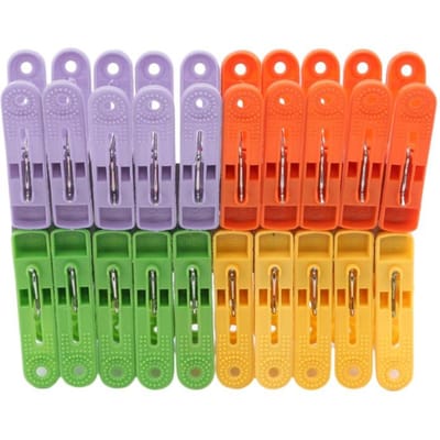 20 stuks / Pak Plastic Waslijnknijpers Kledingknijpers Waslijn Kledinghanger Pin Clip Huishoudelijke Waslijnknijpers Sokken Ondergoed Droogrek Houder gray