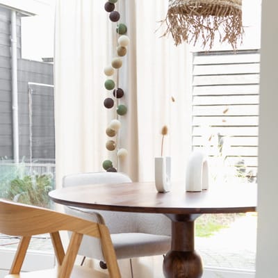 Cotton Ball Lights - LED lichtslinger voor binnen - Handgemaakt en Fairtrade - 35 lampjes - Wanderlust