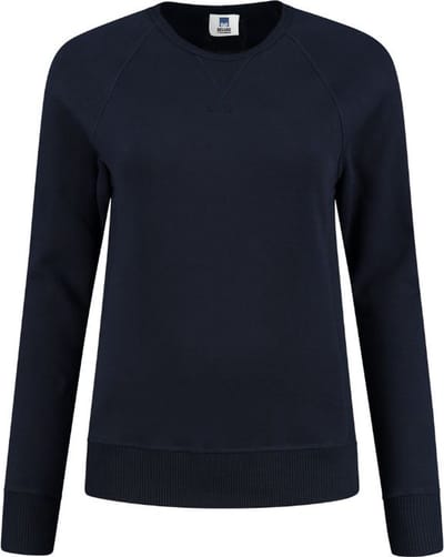 Lemon & Soda heavysweat raglan sweater voor dames donkerblauw maat S