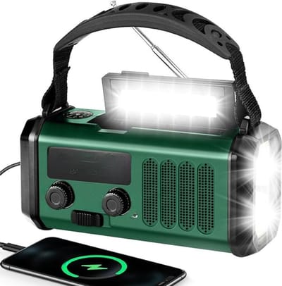 Lexium Noodradio solar opwindbaar - Radio - Noodradio - Weerradio - Radio voor Noodgevallen - Nood - Muziek - Nieuws - Noodpakket - Rampen - Praktisch - Zonneenergie