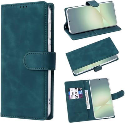 Casemania Hoesje Geschikt voor Samsung Galaxy A56 - Emerald Green - Kunstleer Portemonnee Book Case met Pasjeshouder en Ingebouwde Standaard - Groen