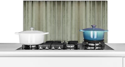 Spatscherm keuken 90x45 cm - Kookplaat achterwand Retro - Industrieel - Golfplaat - Patronen - Muurbeschermer - Spatwand fornuis - Hoogwaardig aluminium