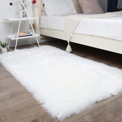Dik wit tapijt zacht bont voor woonkamer pluche tapijt slaapkamer imitatiewol pluizige vloertapijten raam nachtkastje home decor tapijten 30x30cm Decorative gray