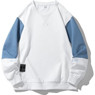 Heren Hoodie met Ronde Hals Lente en Herfst Mode Merk Grote Maat T-shirt met Lange Mouwen Heren Losse Bovenkleding 4XL gray