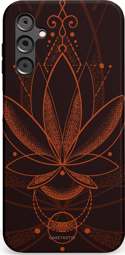 Casetastic Hoesje Geschikt voor Samsung A14 (5G/4G) - Stijlvolle Beschermende Duo-layer Case - Lotus Groei
