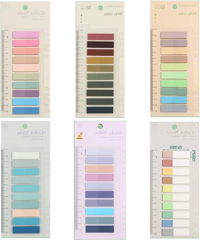 Multicolor pagina markers, 1200 stuks, 10 stijlen, zelfklevende notities, gekleurde indexstickers voor kantoor en school