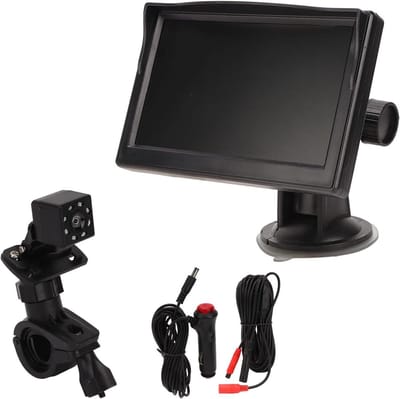Baby autostoel monitor - Kind camera - Veilig reizen - Waterdicht nachtzicht - 5 inch scherm - Zwart