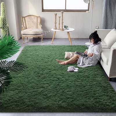 Hoogwaardig en superzacht pluche tapijt Slaapkamer nachtkastje mat Woonkamer kinderkamer Antislip huisdecoratie tapijten 90x150cm gray