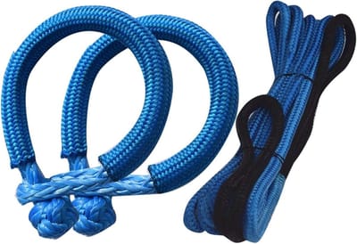 Kinetisch Hersteltouw - Sleepkabel Herstel Touw - Voertuigen Vrijmaken - Rekt Tot 30% - 12 mm x 6 m - Zwart