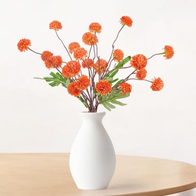 5 Stuks Kunstmatige Hortensia Bloemen Boeketten, Zijden Nep Chrysant Planten voor Binnen en Buiten Tuin Decoratie en Feestjes