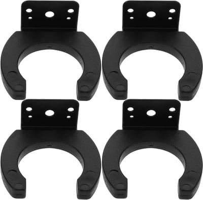 ibasenice 4Pcs Hanger Bracket Accessories Holder Wall Microphone Stand Microphone Radio Microphone Hanger Clips Mic Pendants Black Plastic