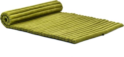 Opvouwbaar Matras - Japanse Futon Gastenbed - Yoga Meditatie Ontspanning - Natuurlijke Kapok Vulling - 190x100x5 cm - Groen