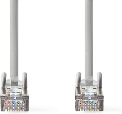 Nedis CAT6a netwerkkabel - SF/UTP - RJ45 Male - RJ45 Male - 10.0 m - Rond - PVC - Grijs - Label