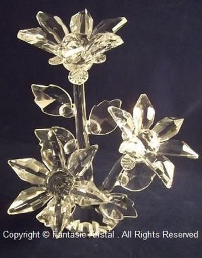 Geslepen bloemen op tak
