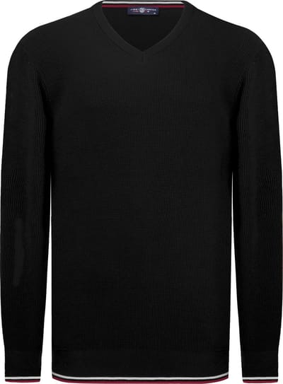 Jimmy Sanders V-Hals Trui Herren Zwart - M