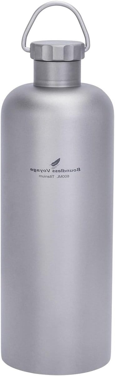 Ultralichte 600ml Titanium Waterfles met Lekvrije Deksel, Duurzaam en Corrosiebestendig voor Wandelen, Kamperen en Reizen