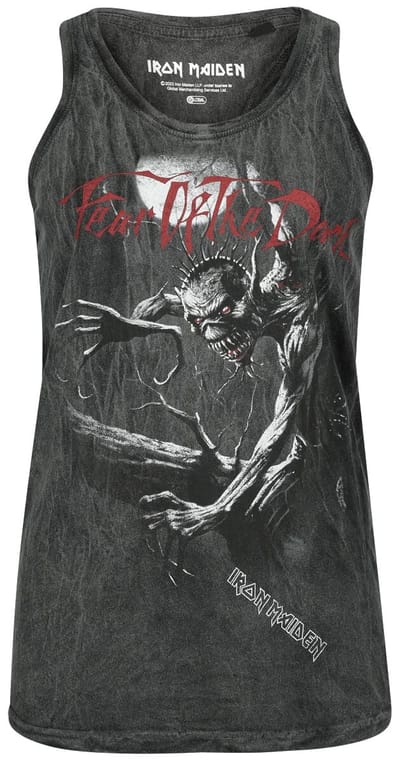 Iron Maiden Top - Fear Of The Dark - S tot 4XL - voor Vrouwen - antraciet