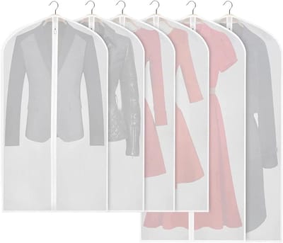 Kledinghoezen Set - Kleding Beschermers - Kleding Opbergen - Waterdicht Ademend - 5 Stuks 60x80cm - Transparant