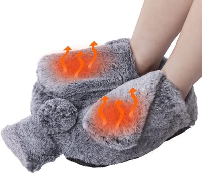 kruik - 2L Warme Voet- en Handwarmer - Zacht Pluchehoes - Antislipzool - Voor Mannen & Vrouwen