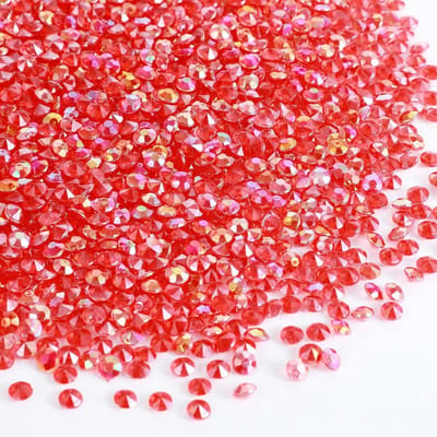 Acryl Diamant Kristallen en Rhinestones voor Bruiloft Decoratie en Cadeaus - Rode Scatter Decoratie en DIY Projecten