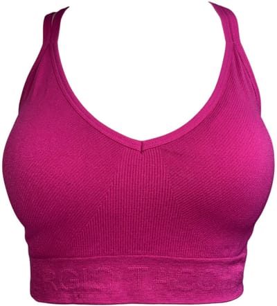 Doos met 18 naadloze sportbeha's Tacchini Fuchsia