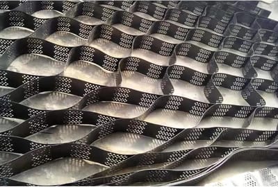 Grindrooster Stabilisator - Grind Stabilisatie Net - Oprit Terras Pad - Hoge Draagkracht 3600kg - 2 x 7 Meter - Zwart