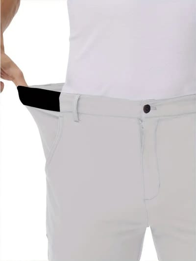Livano Golfbroek Heren - Golfkleding - Golfen - Golf Accessoires - Nette Pantalon - Lichtgrijs XXXL - Maat 56