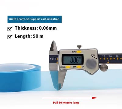 Blauwe PET Tape 50m x 35mm – Montagetape en Transport Tape voor Doe-Het-Zelf Klussen