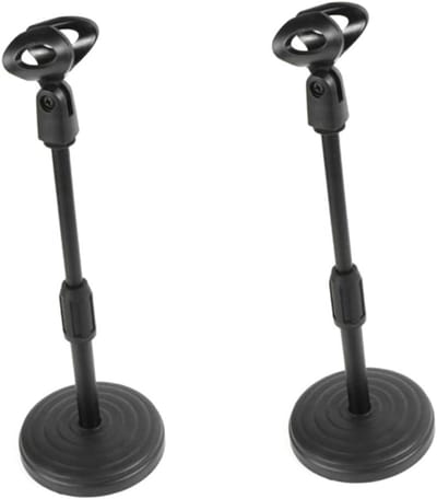 Microfoon Beugel - Microfoonhouder Tafel - Handen Vrij - Verstelbaar - 35 cm Hoogte - Zwart