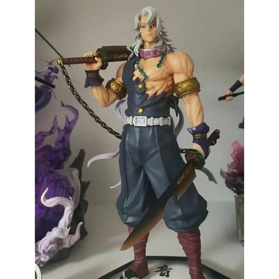 30cm Demon Slayer Figuren Hantengu Anime Figuur Himejima Gyoumei Beeldje Kimetsu No Yaiba Tomiokagiyuu Standbeeld Gk Pvc Speelgoed Cadeau geel