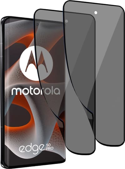 2x Geschikt voor Motorola Edge 50 Pro - Privacy Screenprotector - Beschermglas Folie - Privé GuardCover