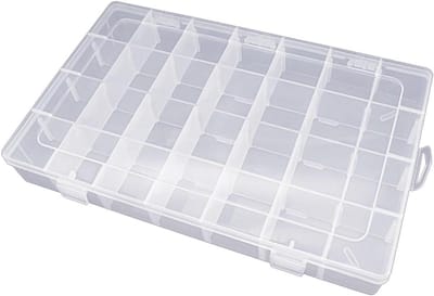Opbergdoos Sieraden - Kleine Organizer - Sieraden Sorteren - Verstelbare Roosters - 36 Grids - Transparant