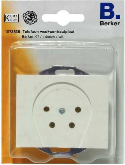 BERKER K1 Telefoon wandcontactdoos - Inbouw - Wit