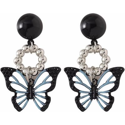 Temperament Oorbellen, Lieve en Coole Zwarte Vlinder Stud Oorbellen, Dames Ronde Kralen, Trendy Nieuwe Mode Oorbellen, Oorbellen, Oorbellen.
