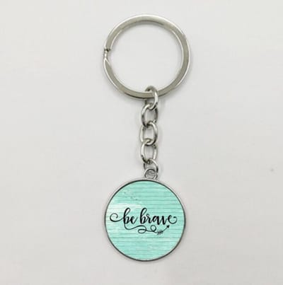 GoedeDoelen.Shop | Sleutelhanger Be Brave | Hope | Statement Hanger | Tashanger | Sleutelring | Cancer Awareness | LGBTQ | Suicide Awareness | Cadeau