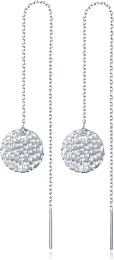 Oorhangers ketting Dames Zilverkleurig met Munt van Edelstaal