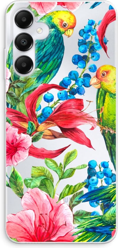 Case Company® - Hoesje geschikt voor Samsung Galaxy A05s hoesje - Papegaaien - Soft Cover Telefoonhoesje - Bescherming aan alle Kanten en Schermrand