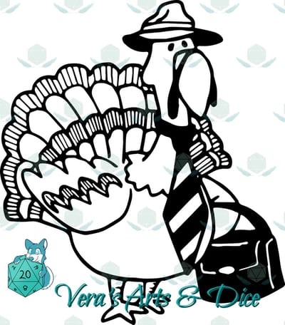 Kantoor Kalkoen Sticker - Dieren in het Dagelijks Leven - Schattige Stickers - Handgemaakte Stickers - Journaling - Bullet Journal - Scrapbooking - Leuke Stickers - Laptop Sticker - Telefoon Sticker - Cute - Dier - Lief