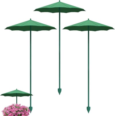 Mini plantenzonwering - Tuin parasol - Planten beschermen - UV bescherming - 3-delig - Groen