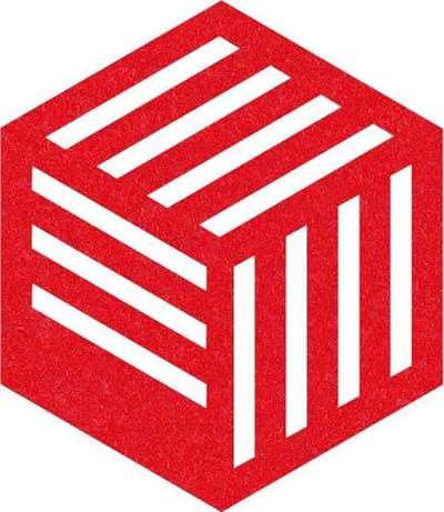 Hexagon Kubus vilt onderzetters - Rood - 6 stuks - ø 10 cm - Tafeldecoratie - Glas onderzetter - Cadeau - Woondecoratie - Tafelbescherming - Onderzetters voor glazen - Keukenbenodigdheden - Woonaccessoires - Tafelaccessoires