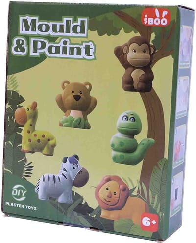 PIA Soft Toys - Wilde dieren Gips Gieten Set 18 x 22 x 6 cm