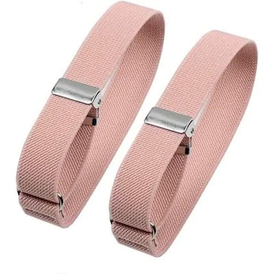 Brassard élastique pour chemise, 1 paire, support de manches, manchettes réglables à la mode, accessoires pour vêtements de fête de mariage beige