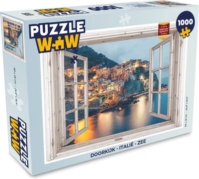 Puzzel Doorkijk - Italië - Zee - Legpuzzel - Puzzel 1000 stukjes volwassenen