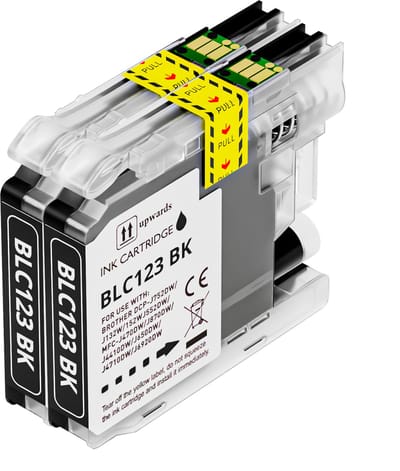 Boxstuff inkt geschikt voor Brother LC123 - 2x Zwart - Compatibel met Brother DCP-J132W / DCP-J152W / DCP-J552DW / DCP-J752DW / MFC-J4410DW / MFC-J4510DW / MFC-J4610DW / MFC-J470DW / MFC-J4710DW / MFC-J650DW / MFC-J6520DW