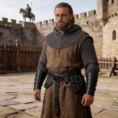 Middeleeuws Viking Kostuum voor Mannen en Vrouwen met Accessoires, Zwaardhouder en Riem voor Renaissance Cosplay en Historische Feesten