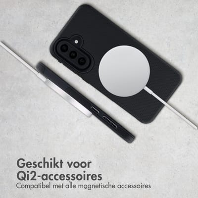 Accezz Hoesje - Geschikt voor Samsung Galaxy A57 (5G) - Tough Backcover met Magnetische Ring - Zwart