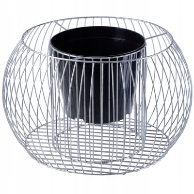 KADAX Schanskorven plantenmand, schanskorf, bloempot voor buiten, bloemen, tuin, terras, ronde plantenbak van verzinkt staal, plantenbak, decoratie, stenen mand, verhoogd bed, weerbestendig (diameter